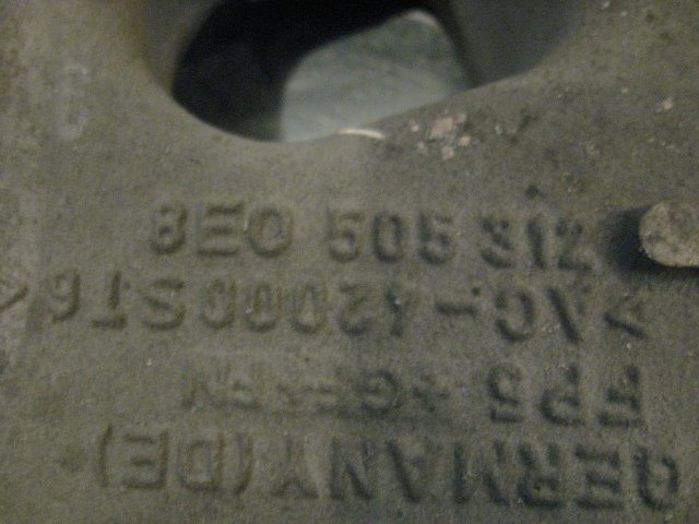 06 Audi S4 AUDI Rear RH Lower Control Arm 8E0 505 312 R14299