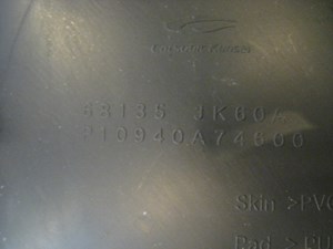 08 Infiniti G37 LH Driver Kick Panel Trim 68135 JK60A R14418