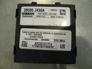 08 Infiniti G37 Keyless Entry Unit - Under Seat 28595 JK60A R14469
