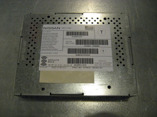 08 Infiniti G37 XM Satellite Radio Unit 28051 EH00B R14472