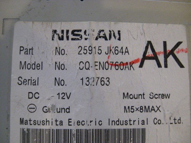 08 Infiniti G37 Radio Receiver /W Nav - Parts 25915 JK64A R14513