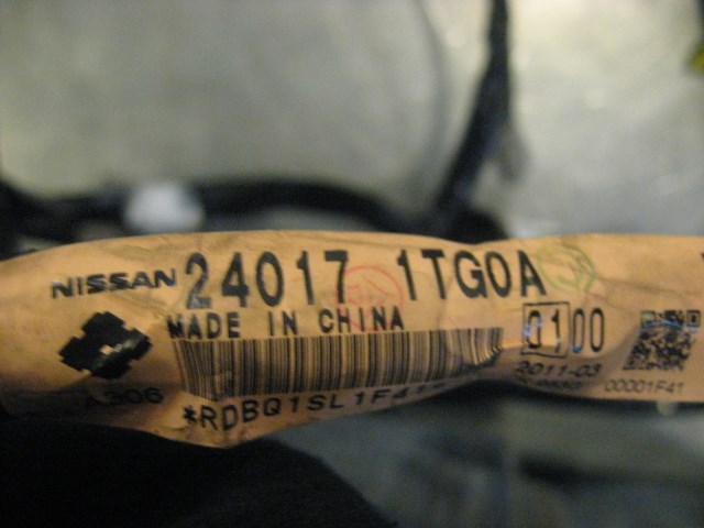 11 Nissan 370Z Body Wiring Harness 24017 1TG0A R19005