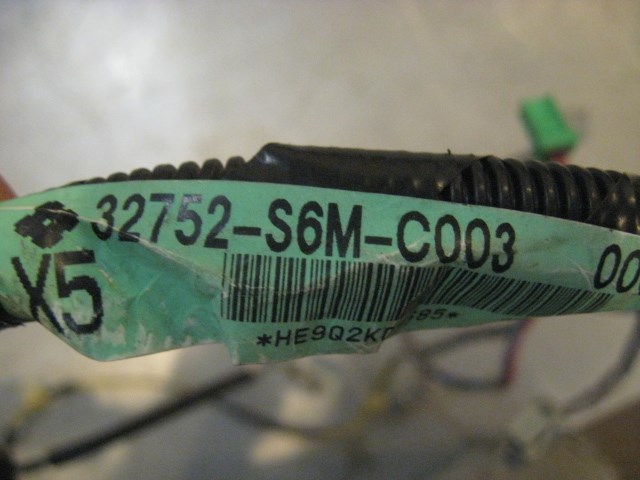 04 Acura RSX RH Passenger Door Wiring Harness 32752 S6M C003 R19108
