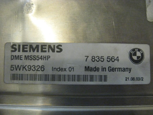 04 BMW M3 Engine Control Unit ECU DME MSS54HP R19287