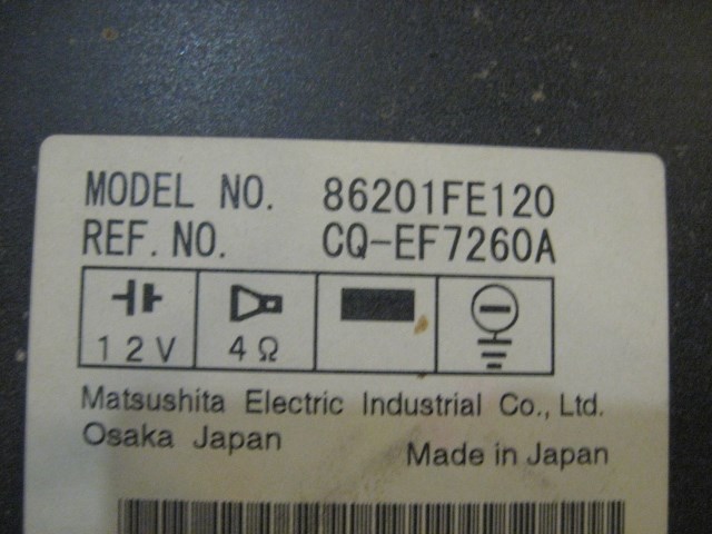 02 Subaru IMPREZA 6 Disc CD Cassette Radio Assy 86201FE120 R19322