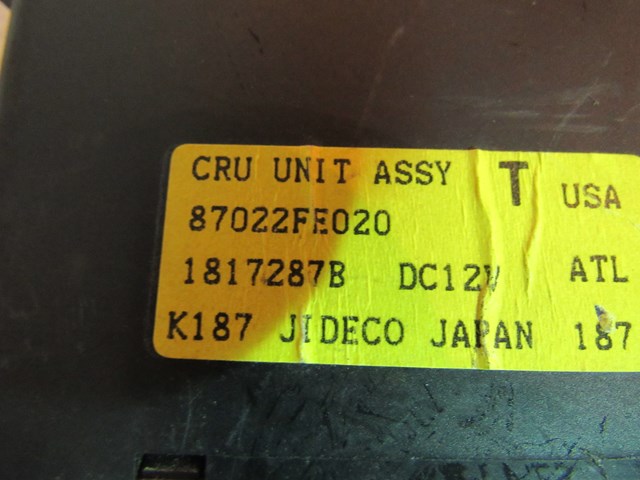 02 Subaru IMPREZA WRX Cruise Control Unit Module 87022FE020 R19507