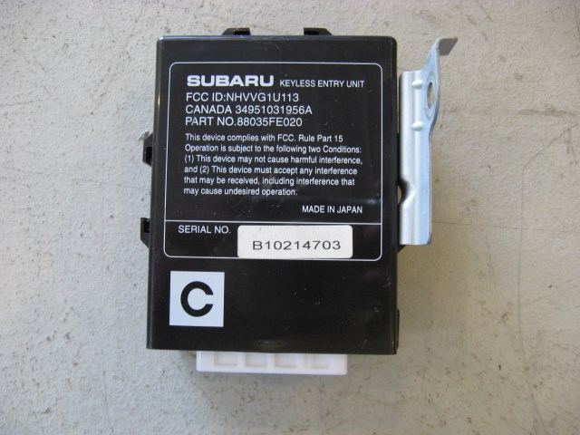 02 Subaru IMPREZA RS Keyless Entry Unit 88035 FE020 R7749