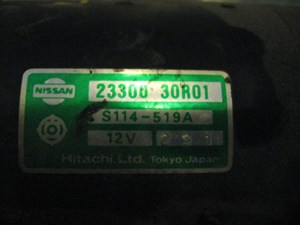 90 Nissan 240SX Starter Motor Solenoid Assembly 23300 30R01 R15066