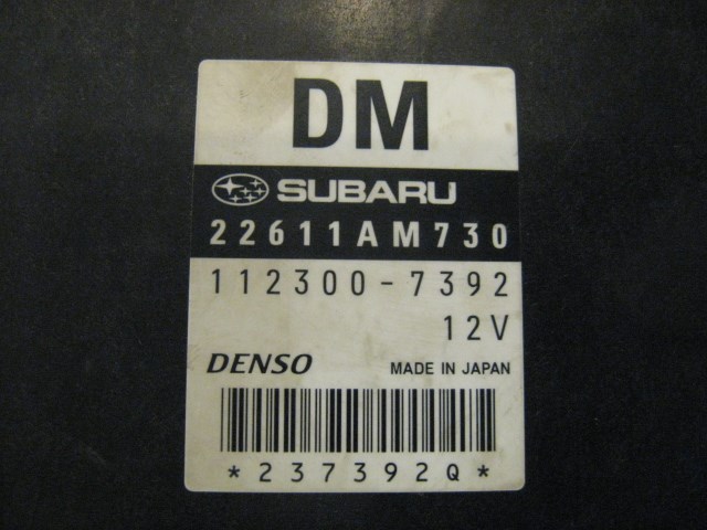 08 Subaru IMPREZA WRX Engine Control Unit ECU 22611 AM730 R15784