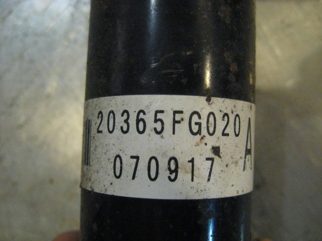 08 Subaru IMPREZA WRX Rear LH Strut Spring Assembly 20365 FG020 R15842