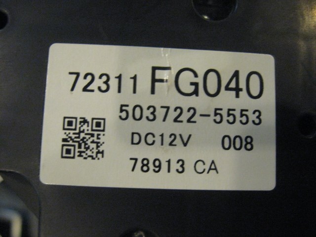 08 Subaru IMPREZA WRX Climate Control Assembly 72311FG040 R15943