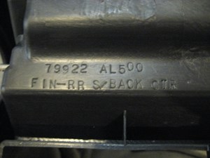 06 Infiniti G35 Rear Center Seat Back Trim 79922 AL500 R16619