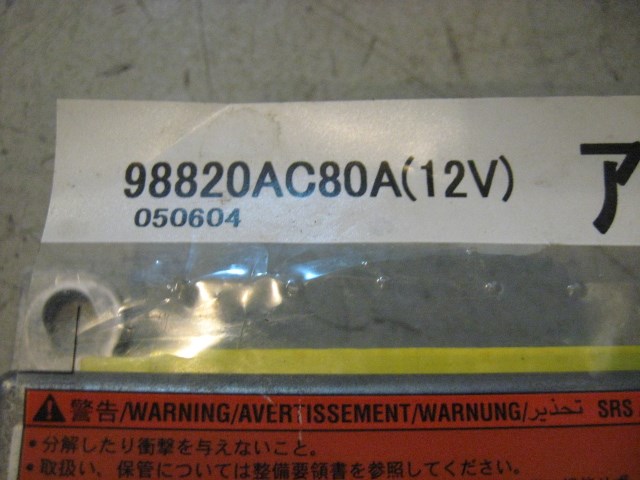 05 Infiniti G35 Air Bag Set 98820AC80A R10158