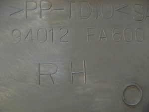 98 Subaru IMPREZA Wagon RH C Pillar Trim Panel 94012 FA600 R10621