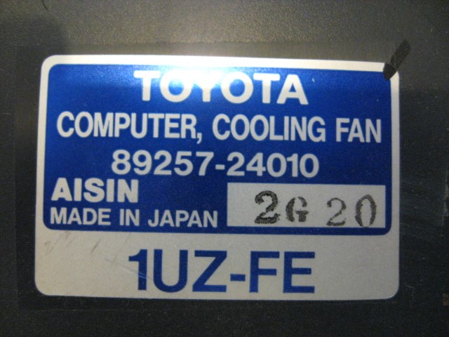 92 Lexus SC400 Cooling Fan Computer Unit 89257 24010 R10777