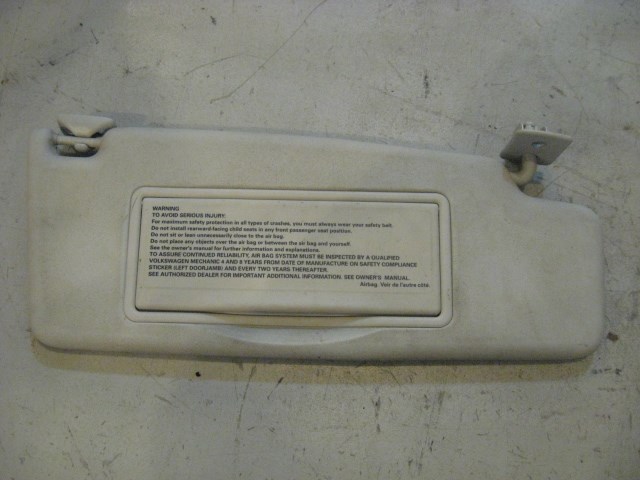 96 Volkswagen JETTA RH Passenger Sun Visor  R11017