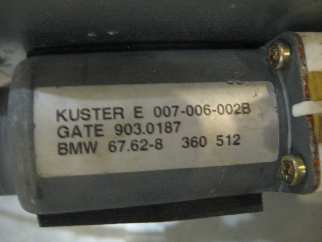 00 BMW M5 Front RH Window Motor Regulator 67628360512 R19903