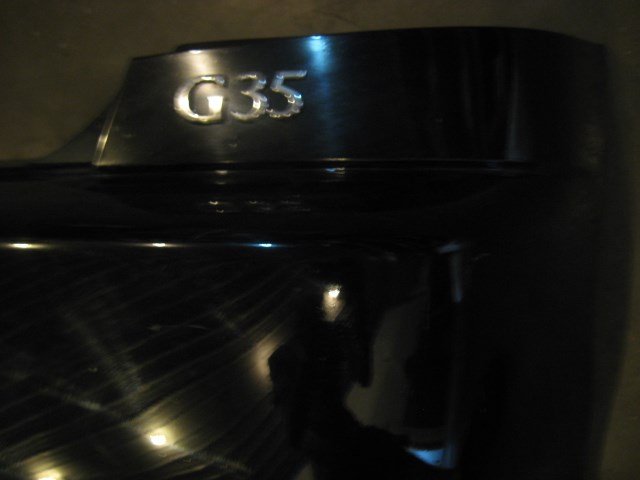 06 Infiniti G35 Sedan Rear Black Bumper Cover  R20288