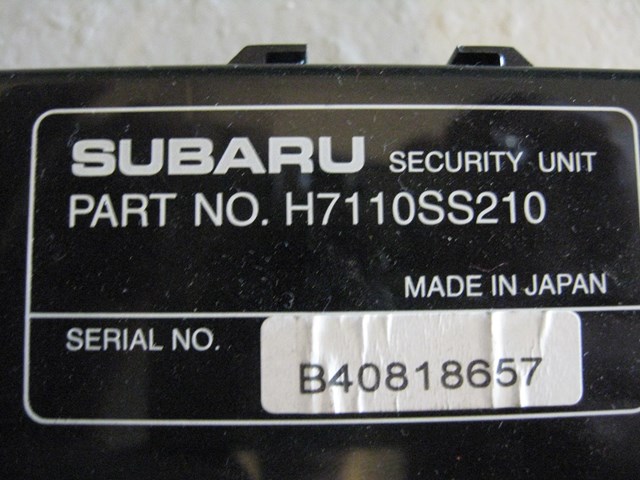 05 Subaru IMPREZA STI Security Unit OEM H7110SS210 R3376