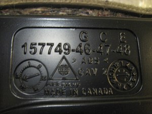 07  EQUINOX Rear Trunk Compartment Spacer 157749 R17024