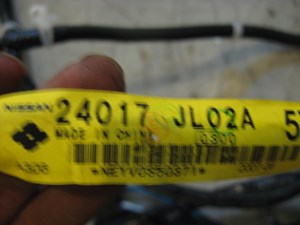 08 Infiniti G37 Body Wiring Harness 24017 JL02A R11306