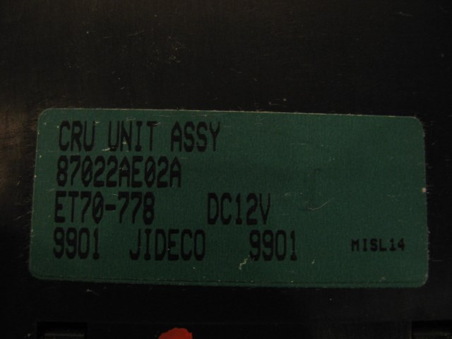 00 Subaru LEGACY Cruise Control Unit 87022AE02A R12061