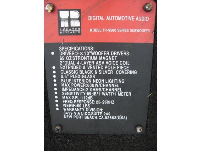 Theatre Research TR-9500 2 x 10 Subs