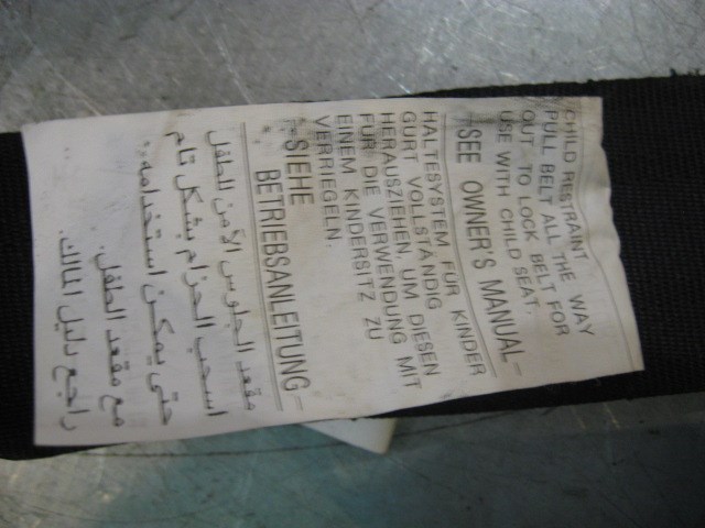 2005 Subaru STI Rear Seat Belt