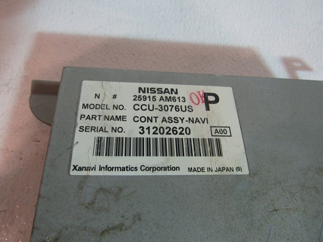 2004 Infiniti G35 DVD Player Navigation Control Assy 25915AM613