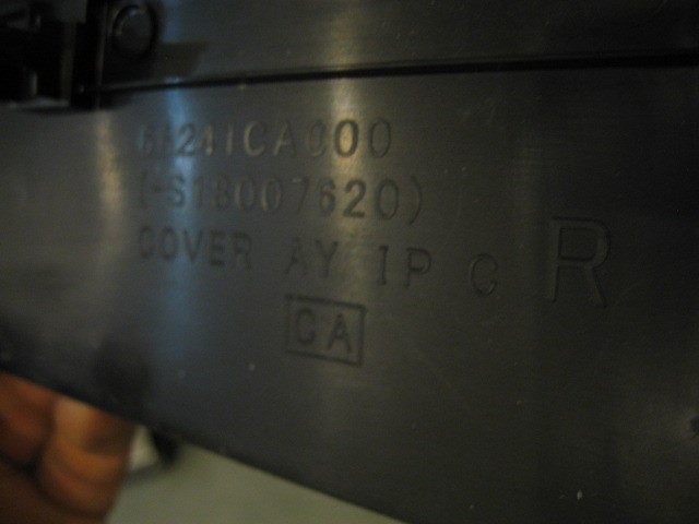 2013 Subaru BRZ RH Dash Interior Trim Panel 66241 CA000