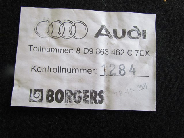2001 Audi A4 Wagon Spare Tire Cover Carpet 8D9 863 471 J