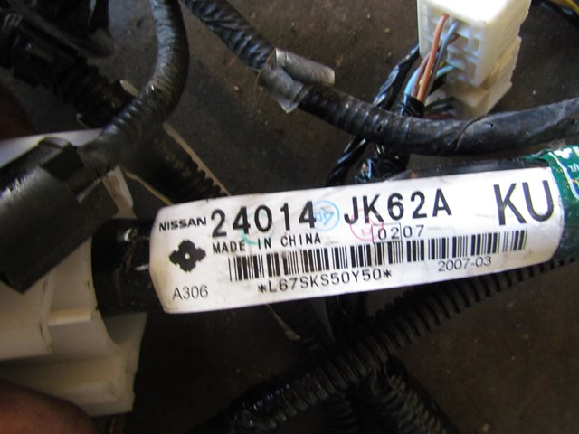 2007 Infiniti G35X Sedan LH Body Wire Harness See Pics 24014-JK62A