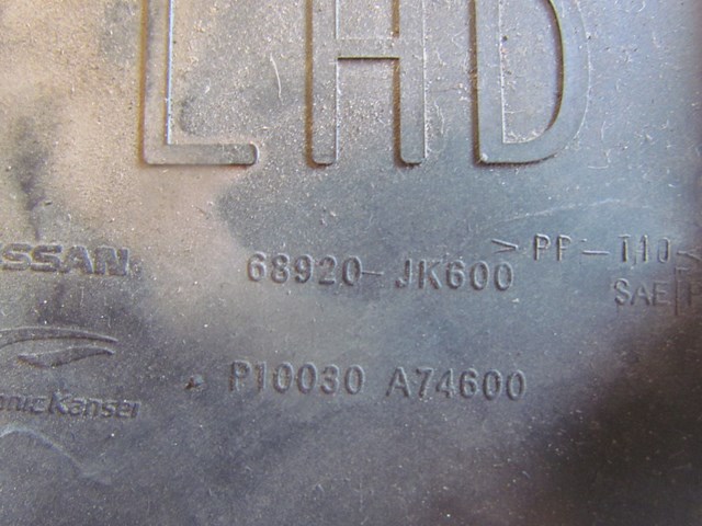 2007 Infiniti G35x Sedan RH Under Dash Panel 68920 JK600