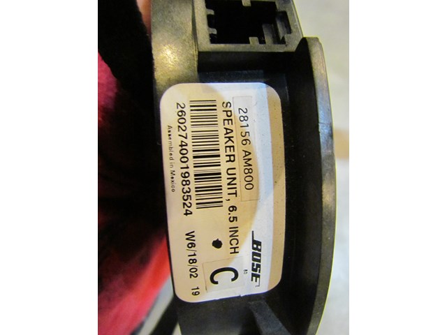 2003 Infiniti M45 Front LH Door Speaker 28156 AM800