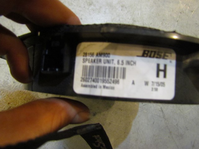 2006 Infiniti G35x Rear RH Door Speaker 28156 AM900
