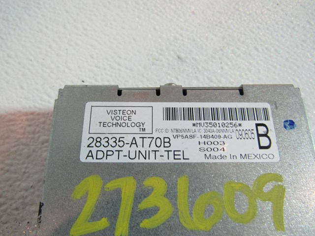 2006 Infiniti G35x Telephone Bluetooth Tech Computer 28335-AT70B