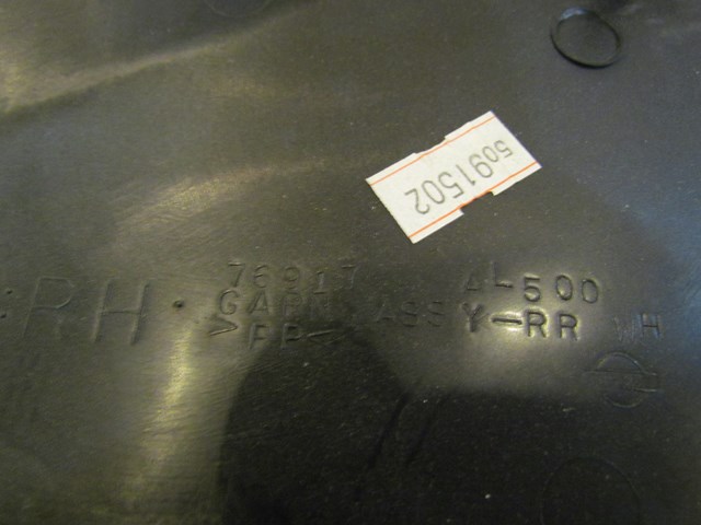 2006 Infiniti G35x RH Rear Seat Finish Panel 76917 Al500