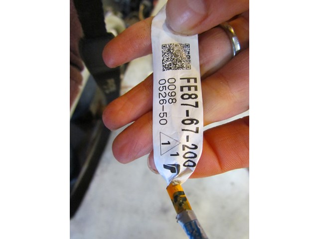 2007 Mazda RX8 Front RH Door Wiring FE87-67-200