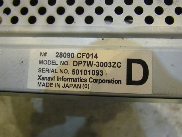 2005 Nissan 350Z Convertible Navigation Screen 28090 CF040