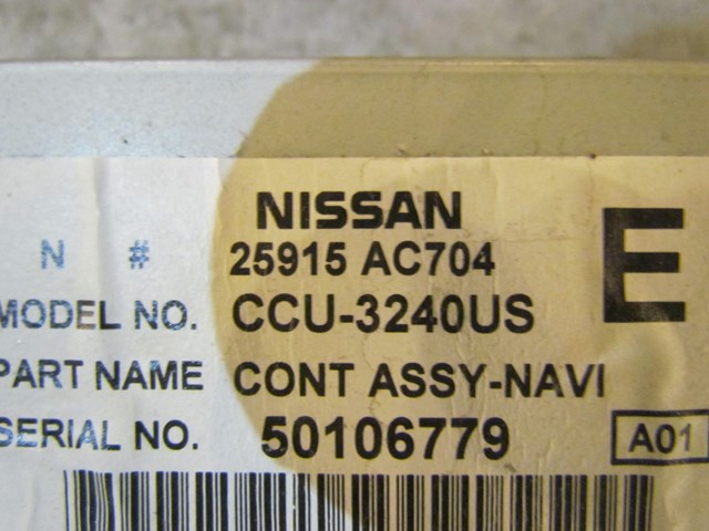 2005 Nissan 350Z Convertible Navigation DVD Unit