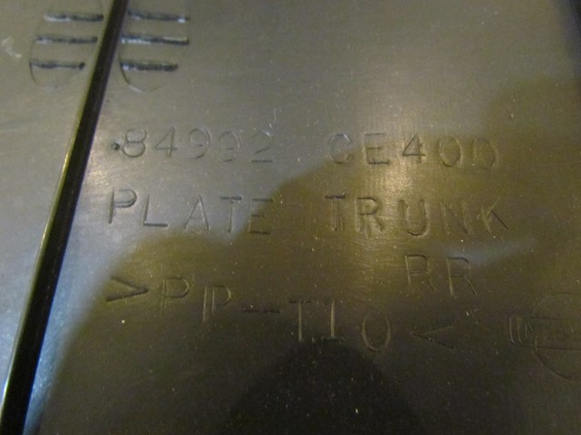 2005 Nissan 350Z Trunk Finisher/Scuff Plate 84992 CE400