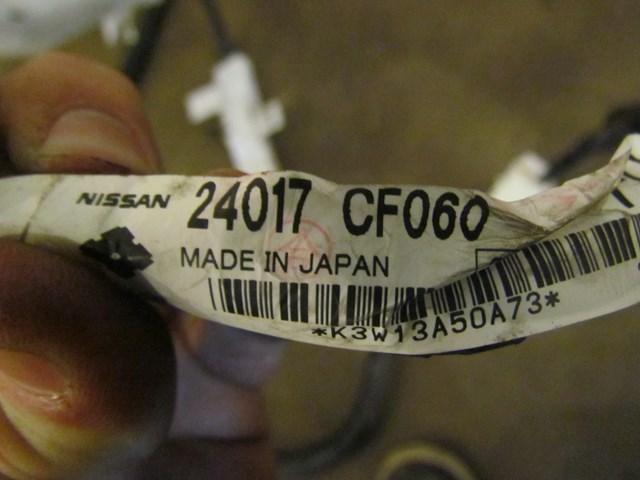 2005 Nissan 350Z Convertible RH Body Wire Harness 24017 CF060