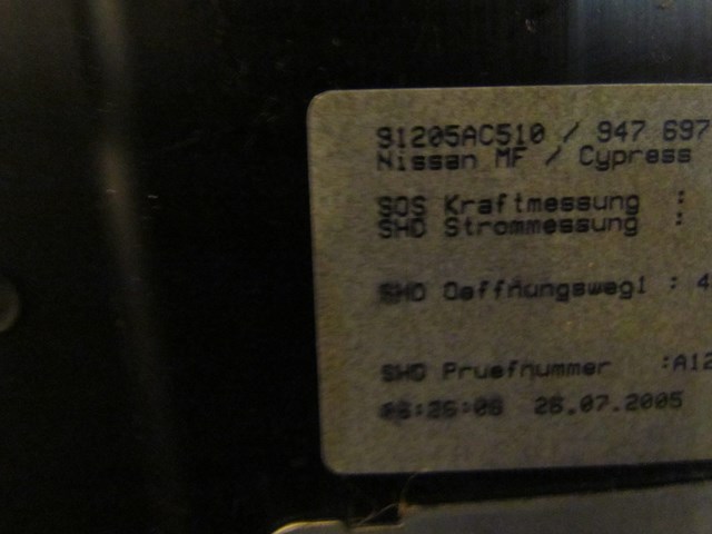 2003-2006 Infiniti G35 G35X Sedan Sunroof Assembly OEM