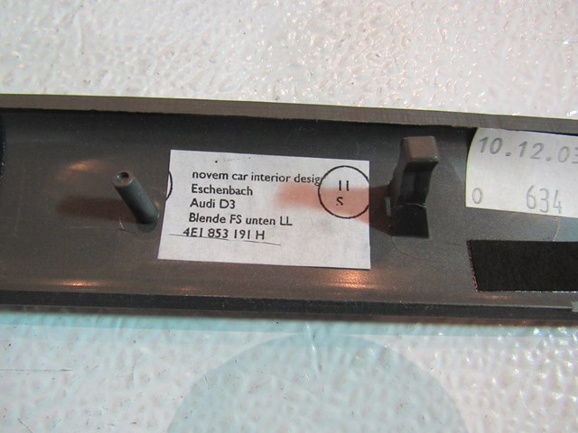 2004 Audi A8L D3 Interior Dash Trim Piece 4E1 853 191 H