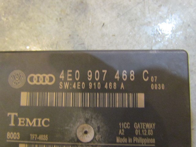 2004 Audi A8L D3 Cruise Control Module 4E0 907 468 C