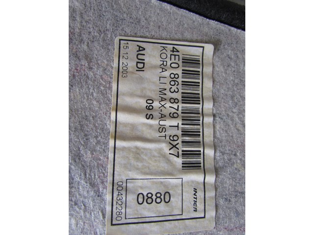 2004 Audi A8L LH Driver Trunk Moulding 4E0 863 879 