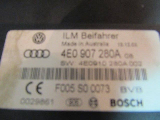 2004 Audi A8L On Board Power Supply Module ILM 4E0 907 280A