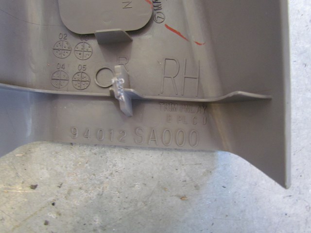 2007 Subaru Forester RH Passenger Upper B Pillar Trim