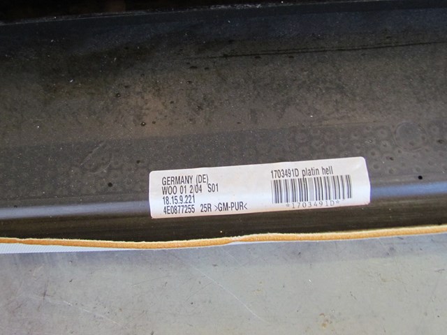 2004 Audi A8L A8 Sun Roof Sunroof Moon Roof Assembly