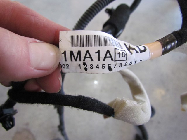 2011 Infiniti M37 Rear LH Driver Door Wiring 24127 1MA1A